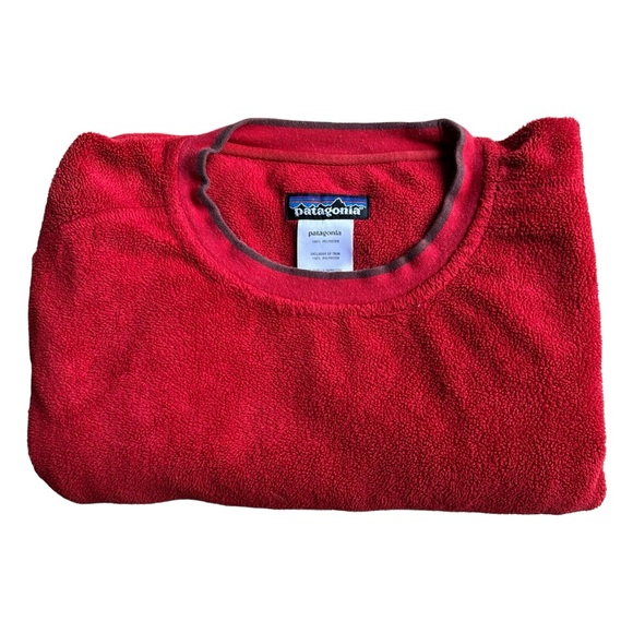 Vintage Patagonia Fleece Rhythm Pullover Red Mens Size X-Large Sweater - Picture 16 of 16